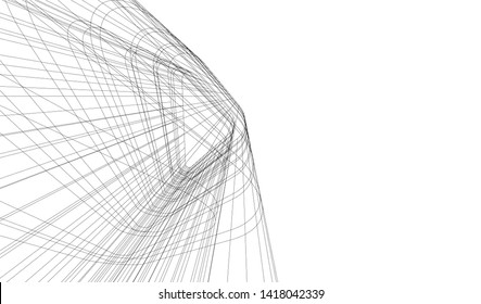 architecture building vector 3d illustration 
