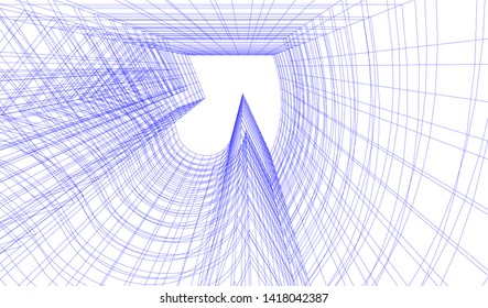 architecture building vector 3d illustration 
