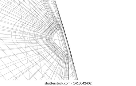 architecture building vector 3d illustration 