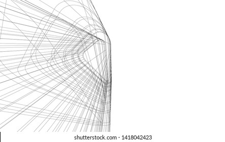 architecture building vector 3d illustration 