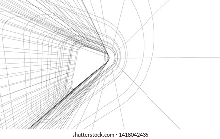 architecture building vector 3d illustration 