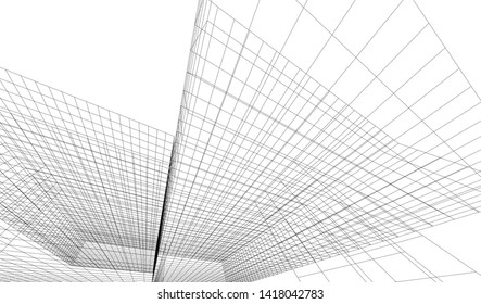 architecture building vector 3d illustration 
