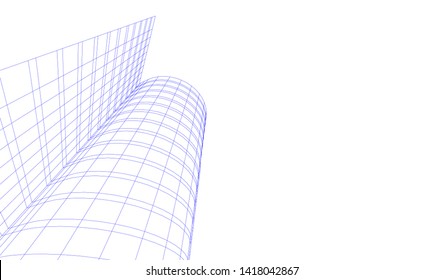 architecture building vector 3d illustration 