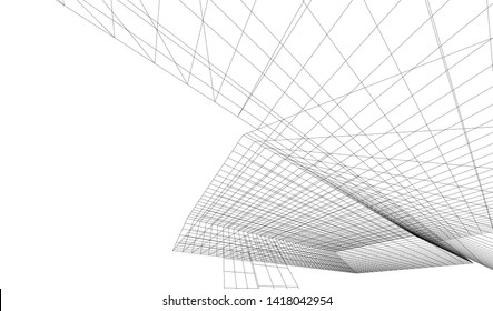 architecture building vector 3d illustration 