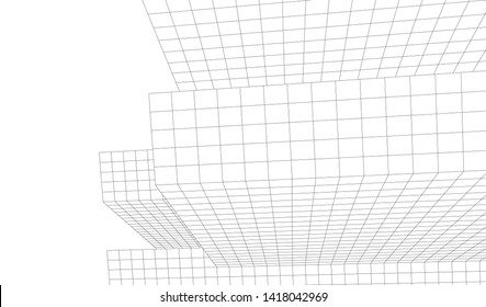 architecture building vector 3d illustration 