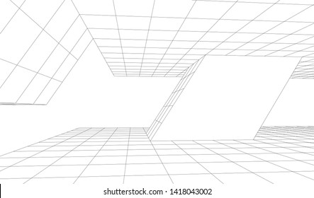 architecture building vector 3d illustration 