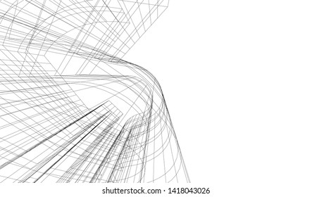 architecture building vector 3d illustration 