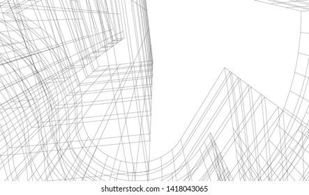 architecture building vector 3d illustration 