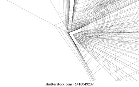 architecture building vector 3d illustration 