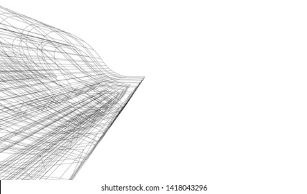 architecture building vector 3d illustration 
