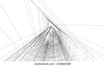 architecture building vector 3d illustration 