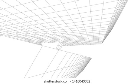 architecture building vector 3d illustration 