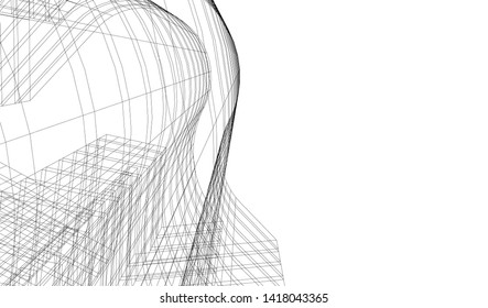 architecture building vector 3d illustration 