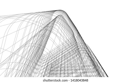 architecture building vector 3d illustration 