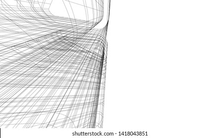 architecture building vector 3d illustration 