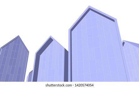 architecture building vector 3d illustration 