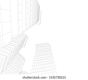 architecture building vector 3d illustration 