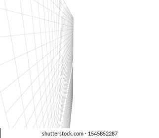 architecture building, vector 3d illustration 