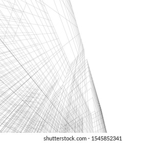 architecture building, vector 3d illustration 