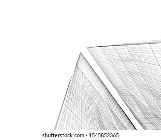 architecture building, vector 3d illustration 