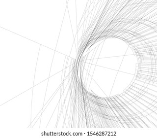 architecture building, vector 3d illustration 