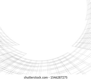 architecture building, vector 3d illustration 