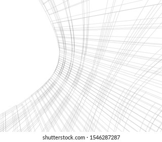 architecture building, vector 3d illustration 