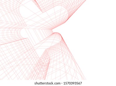 architecture building vector 3d illustration 
