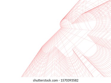 architecture building vector 3d illustration 