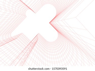 architecture building vector 3d illustration 