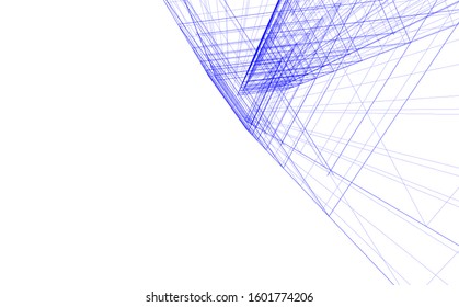 architecture building, vector 3d illustration 