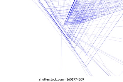 architecture building, vector 3d illustration 