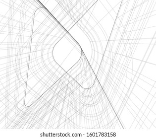 architecture building, vector 3d illustration 
