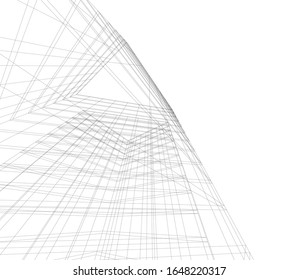 architecture building vector 3d illustration 