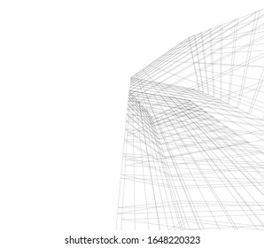 architecture building vector 3d illustration 