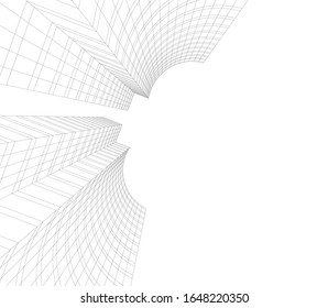 architecture building vector 3d illustration 