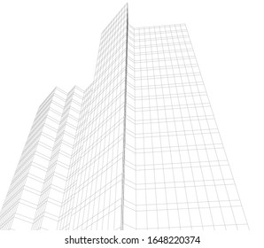 architecture building vector 3d illustration 