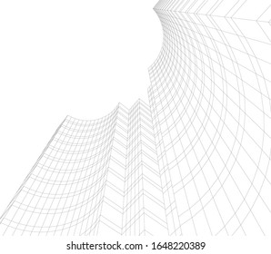 architecture building vector 3d illustration 