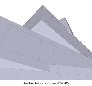 architecture building vector 3d illustration 