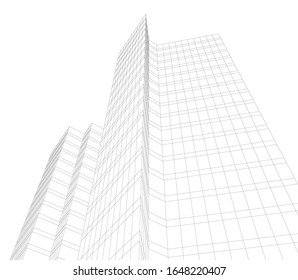 arquitectura construcción vectorial 3d ilustración 