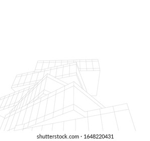 architecture building vector 3d illustration 