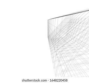 architecture building vector 3d illustration 