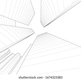 arquitectura construcción vectorial 3d ilustración 