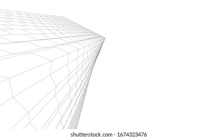 architecture building vector 3d illustration 