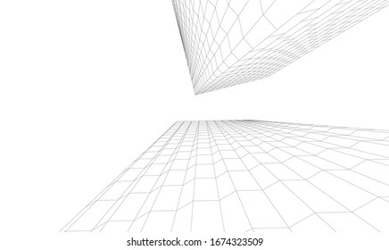 architecture building vector 3d illustration 