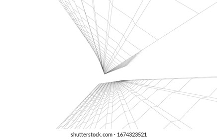 architecture building vector 3d illustration 