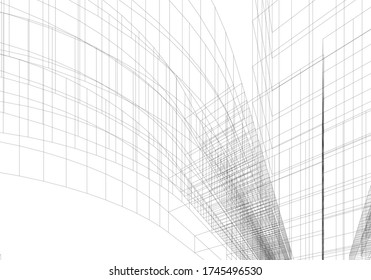 architecture building vector 3d illustration 