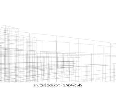 ilustración 3d del vector de construcción de arquitectura 