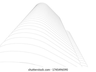 architecture building vector 3d illustration 