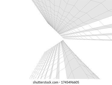 architecture building vector 3d illustration 